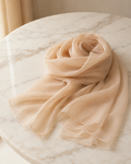 Echarpe Chiffon Bege Nude Transparente
