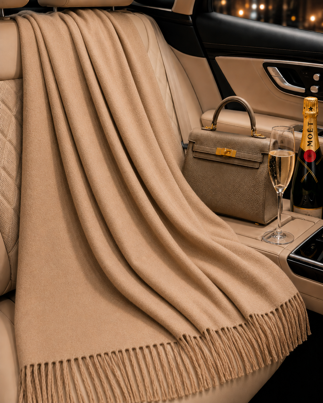 Pashmina Bege Premium 230g | Maciez, Conforto e Elegância para Dias Frios