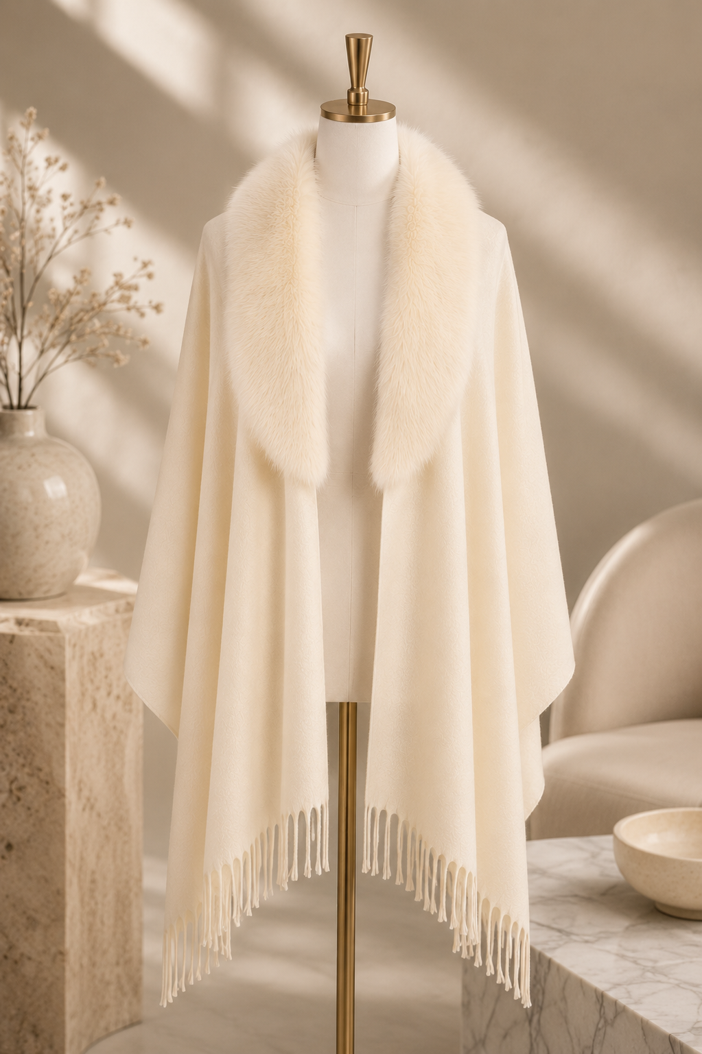 Pashmina Versailles Off White - Evento, Casamento e Look Sofisticado