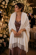 Pashmina Versailles Off White - Evento, Casamento e Look Sofisticado